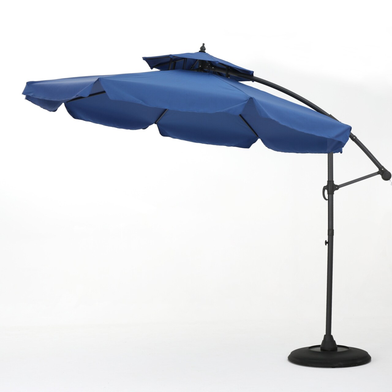 GDFStudio Balrey Outdoor Navy Blue Water Resistant Canopy Sunshade with Base